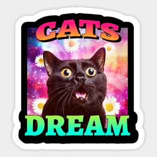 Cats Dream Animal Facts Sticker